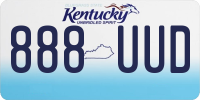 KY license plate 888UUD