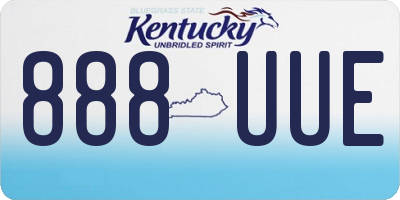 KY license plate 888UUE