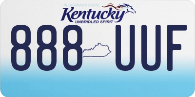 KY license plate 888UUF