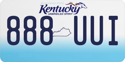 KY license plate 888UUI