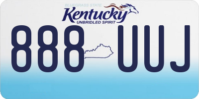 KY license plate 888UUJ