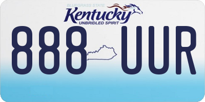 KY license plate 888UUR