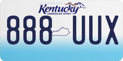 KY license plate 888UUX