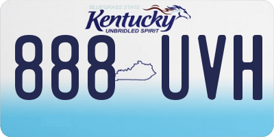 KY license plate 888UVH