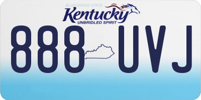 KY license plate 888UVJ