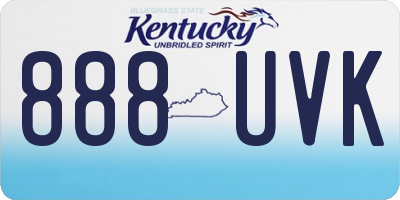 KY license plate 888UVK
