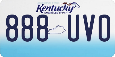 KY license plate 888UVO