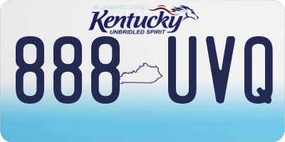 KY license plate 888UVQ