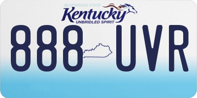 KY license plate 888UVR