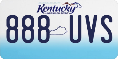 KY license plate 888UVS