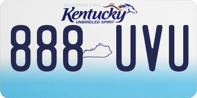 KY license plate 888UVU