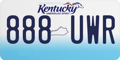 KY license plate 888UWR