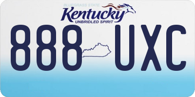 KY license plate 888UXC