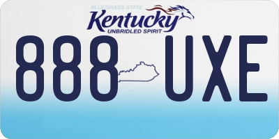 KY license plate 888UXE