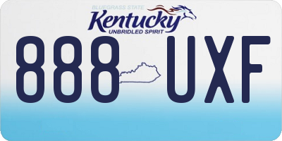 KY license plate 888UXF