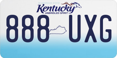 KY license plate 888UXG