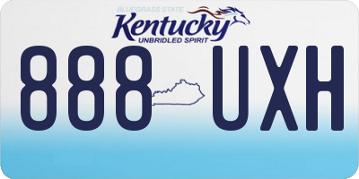 KY license plate 888UXH