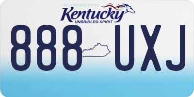 KY license plate 888UXJ