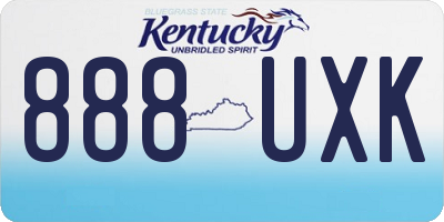 KY license plate 888UXK