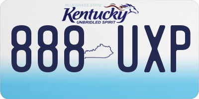 KY license plate 888UXP
