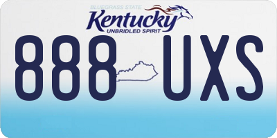 KY license plate 888UXS