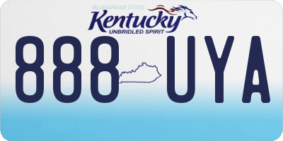 KY license plate 888UYA