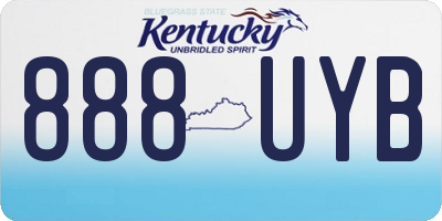 KY license plate 888UYB