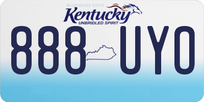 KY license plate 888UYO