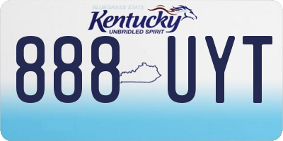KY license plate 888UYT