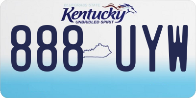 KY license plate 888UYW