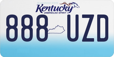 KY license plate 888UZD