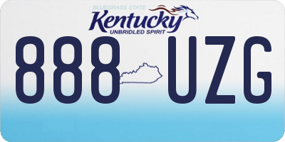 KY license plate 888UZG