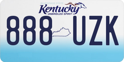 KY license plate 888UZK