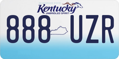 KY license plate 888UZR