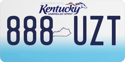 KY license plate 888UZT