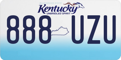 KY license plate 888UZU
