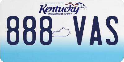 KY license plate 888VAS