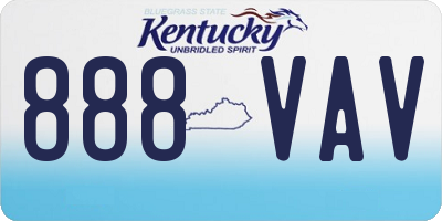 KY license plate 888VAV