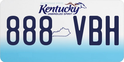 KY license plate 888VBH