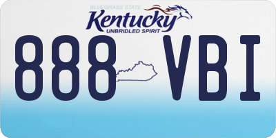KY license plate 888VBI
