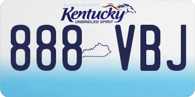 KY license plate 888VBJ