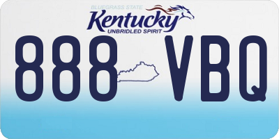 KY license plate 888VBQ