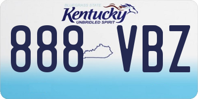 KY license plate 888VBZ