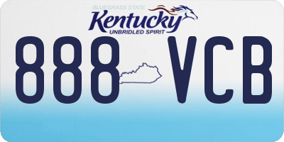 KY license plate 888VCB
