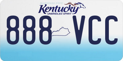 KY license plate 888VCC