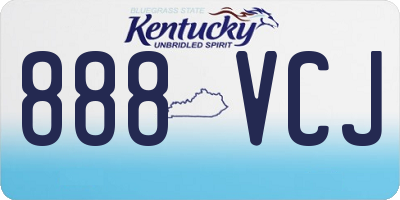 KY license plate 888VCJ