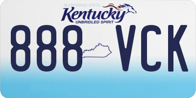 KY license plate 888VCK