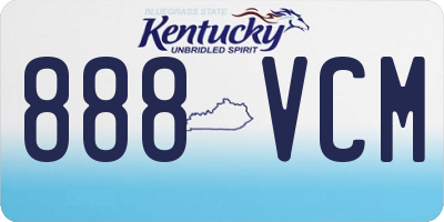 KY license plate 888VCM