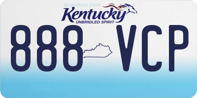 KY license plate 888VCP
