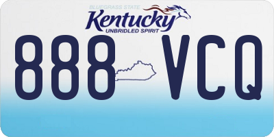 KY license plate 888VCQ